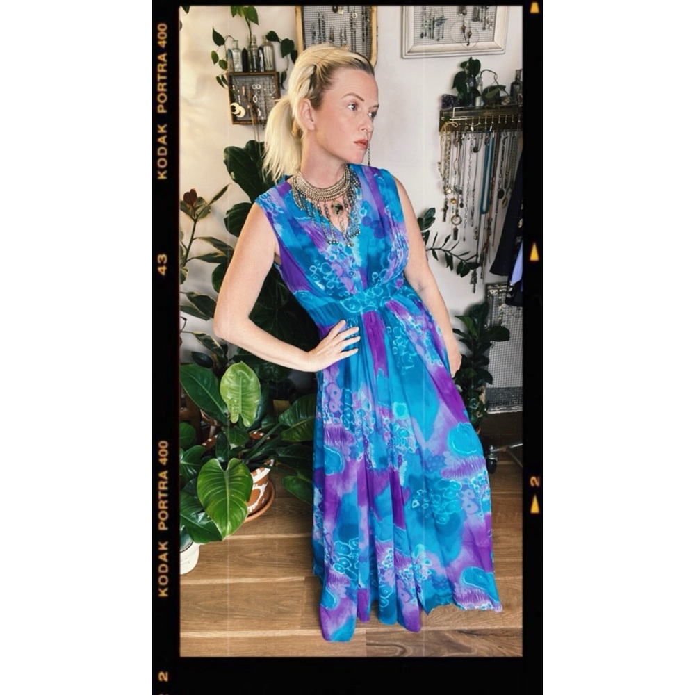 Vintage 60s Maxi Dress XS